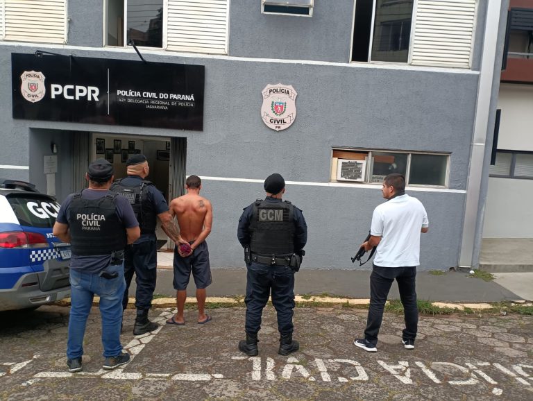 Polícia Civil com apoio da GCM de Jaguariaíva prendem receptador e recuperam arma Polícia Civil com apoio da GCM de Jaguariaíva prendem receptador e recuperam arma