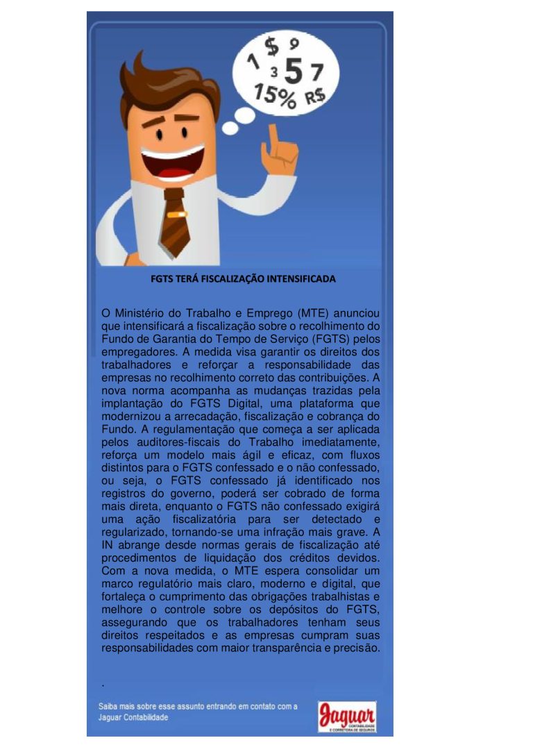 FGTS terá fiscalização intensificada