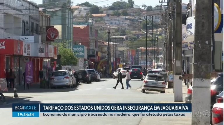 Tarifaço dos EUA já afeta economia de Jaguariaíva